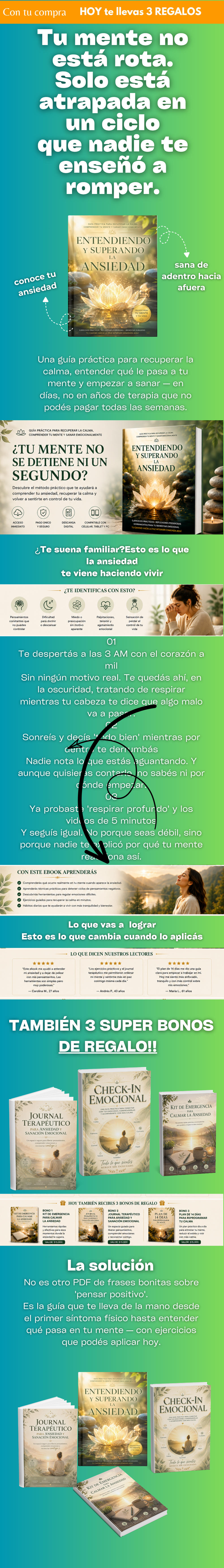Entendiendo y superando la Ansiedad + 3 guias de Regalo